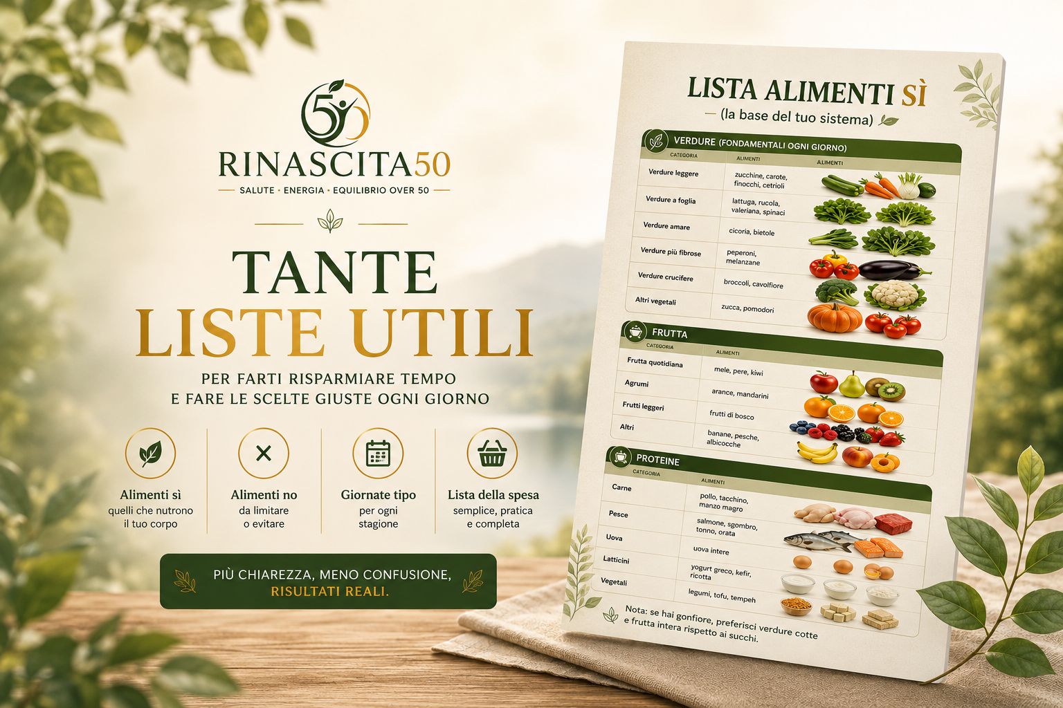 Anteprima delle liste utili incluse nell'e-book Rinascita50
